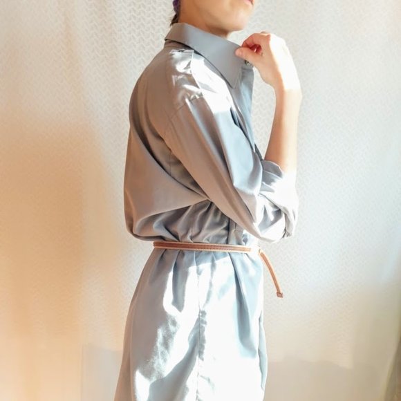 Gray industrial long sleeve shirt - Picture 6 of 12